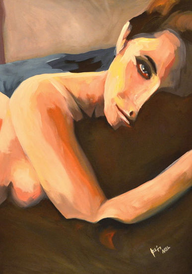 desnudo Oil Card Figure Painting