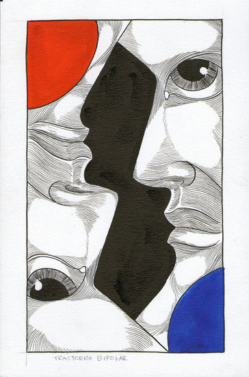 TRASTORNO BIPOLAR Ink Paper Figure Painting