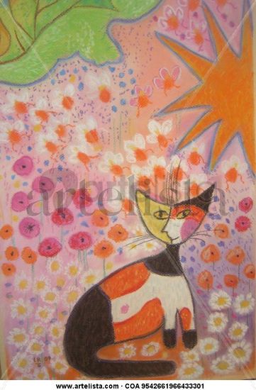 gato Pastel Papel Animales