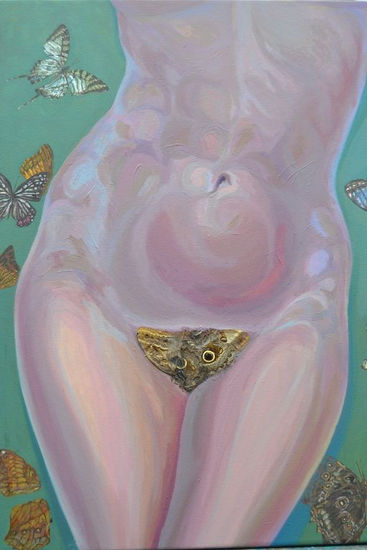 Las mariposas Oil Canvas Nude Paintings