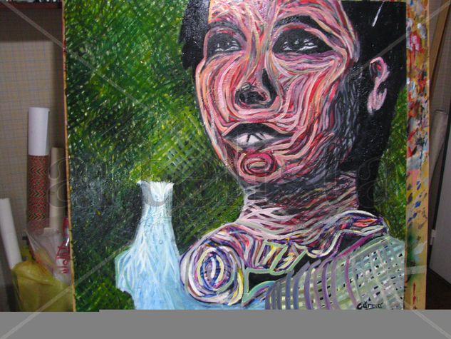 bjork Oil Canvas Figure Painting