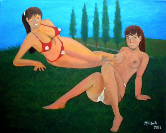 Bella Toscana Acrílico Lienzo Desnudos