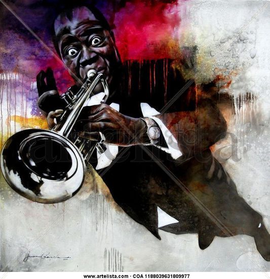 Louis Armstrong Mixed media Canvas Others