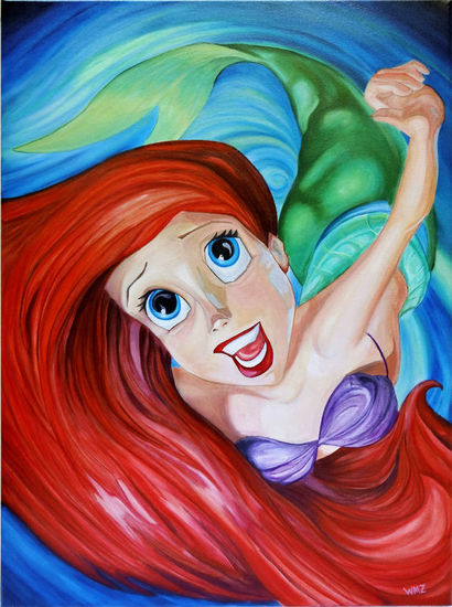 Ariel Oil Canvas Figure Painting