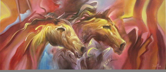 caballos abstraidos Oil Canvas Others