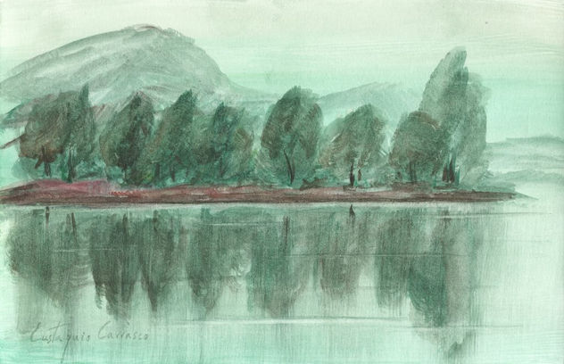 Árboles en el lago Therr