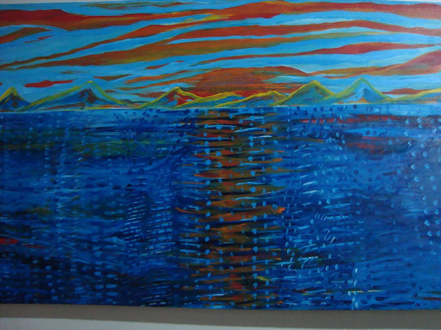 calentamiento global 9. Acrylic Canvas Marine Painting