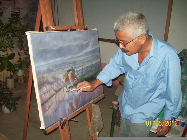 ATMÓSFERA Y ESTERO VENEZOLANO. Óleo Lienzo Paisaje