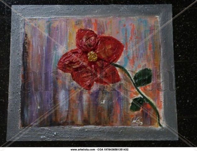 un día cualquiera Acrylic Panel Floral Painting