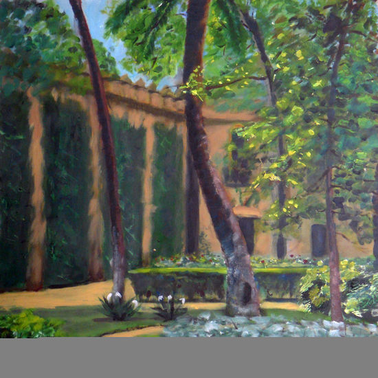 jardines del Alcazar de Sevilla 2012 Acrylic Panel Landscaping