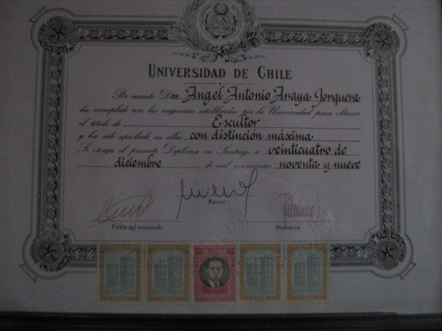 Titulo profesional de Escultor 