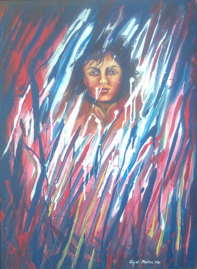 ROSTRO MELANCÓLICO Oil Canvas Portrait