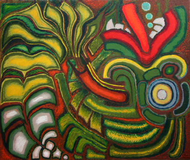 " QUETZALCOATL " Oil Canvas Animals