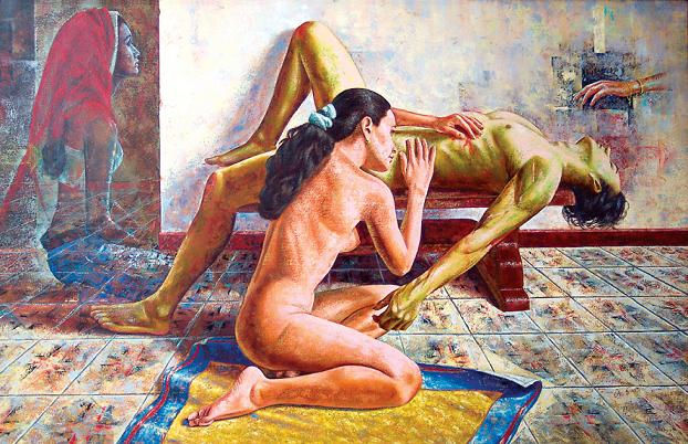 De la serie El duelo Oil Canvas Nude Paintings