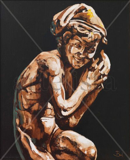 Niño con caracola, de Jean-Baptiste Carpeaux Oil Canvas Figure Painting