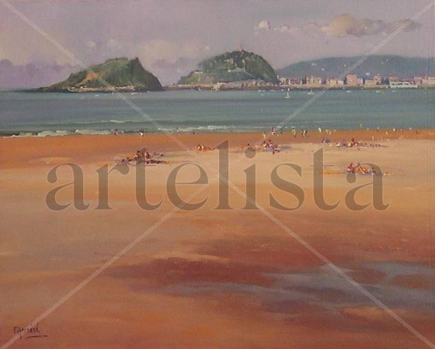 LA CONCHA (SAN SEBASTIAN) Oil Others Marine Painting