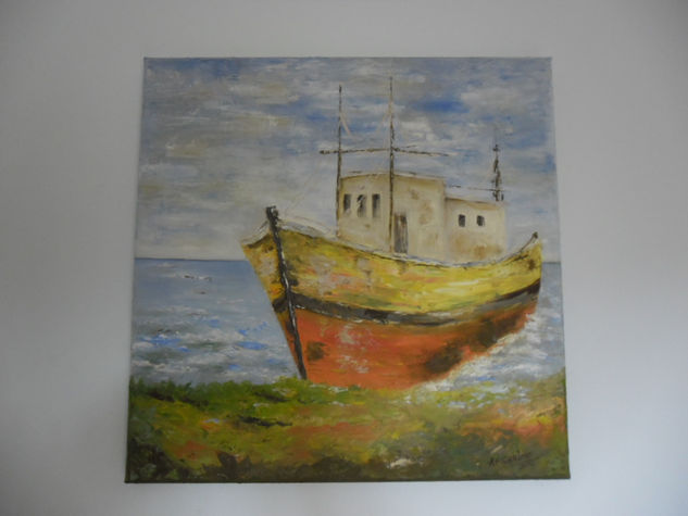 Llegada Oil Canvas Marine Painting