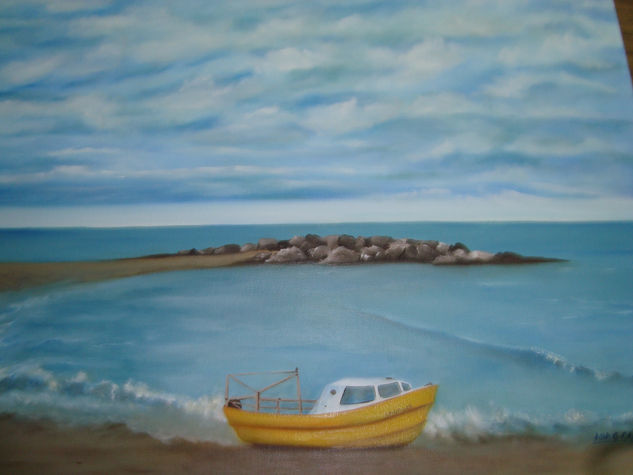 Descanso Oil Canvas Marine Painting