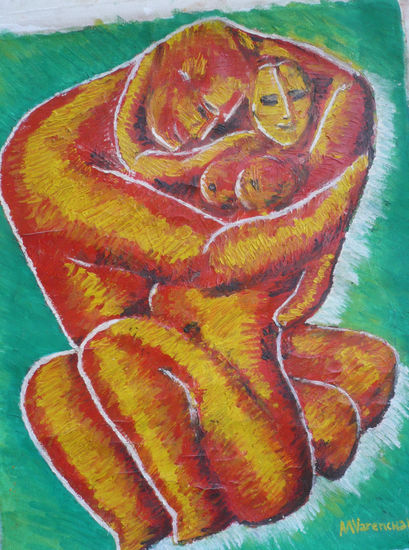 Serie de "Abrazos" Oil Canvas Nude Paintings