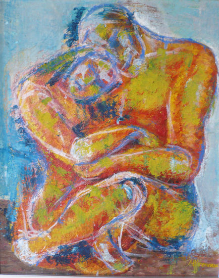 Serie de "Abrazos" Oil Canvas Nude Paintings