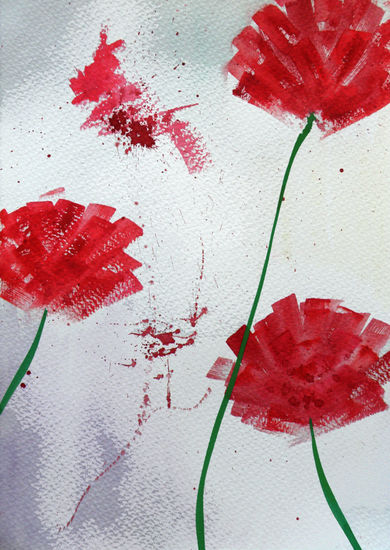 Navidad Watercolour Paper Floral Painting