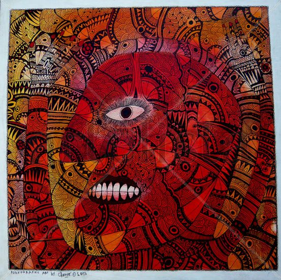 Psychographic Art by Chenco Media Mixta Tabla Figura