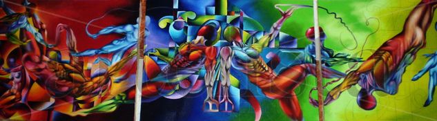 Relaciones Humanas Oil Canvas Figure Painting