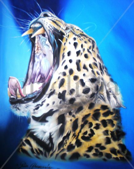 Jaguar Oil Canvas Animals