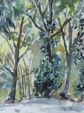 Bosque tropical Watercolour Card Landscaping