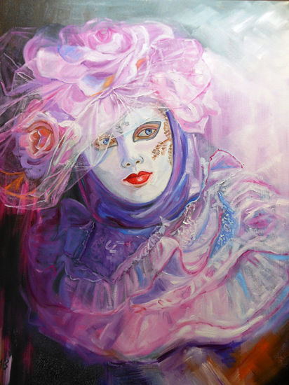 Carnaval de Venecia Óleo Lienzo Retrato