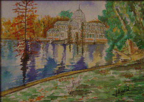 Palacio de Cristal Ink Card Landscaping