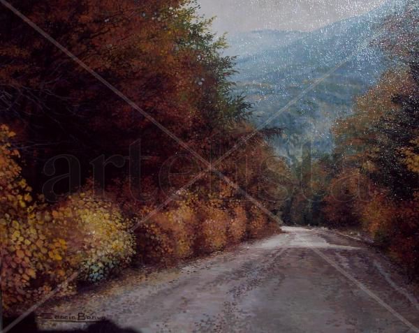 Otoño en Meliquina Oil Panel Landscaping