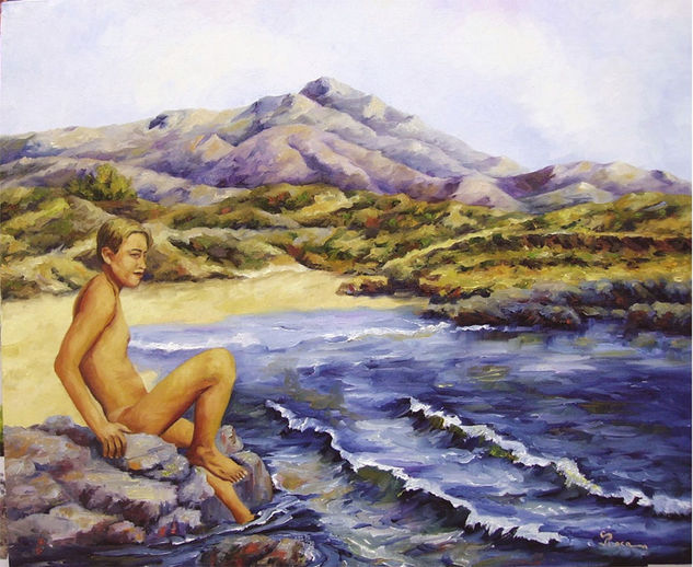 Comtemplación Oil Canvas Marine Painting