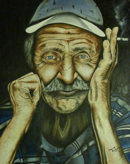 La mirada del tiempo Oil Canvas Portrait