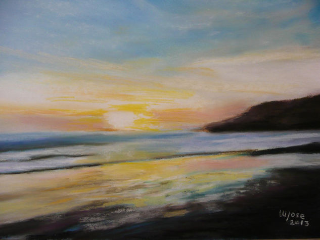 Amanecer II Pastel Papel Marina