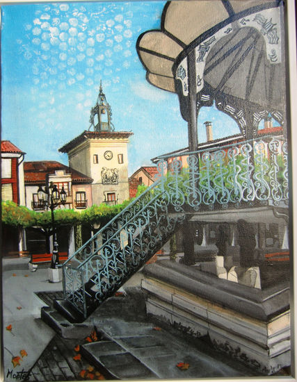 Plaza Mayor Briviesca (Burgos) Acrylic Canvas Landscaping