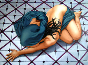 Contacto en la superficie Oil Canvas Nude Paintings