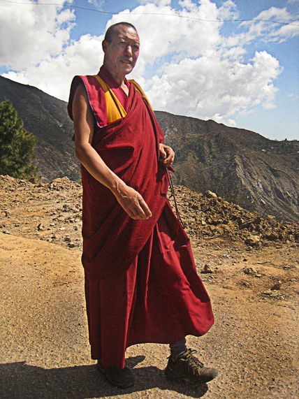 Monje en Dharamsala