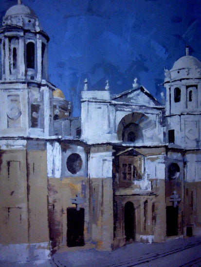 Catedral de Cádiz Acrylic Canvas Landscaping