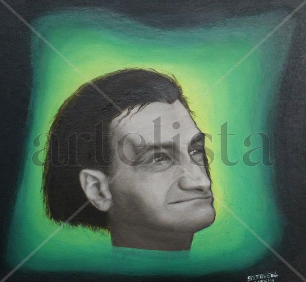 Artaud Oil Paper Portrait