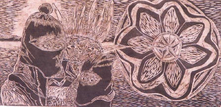 Flores Woodcut