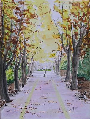 Parque en Otoño Watercolour Paper Landscaping