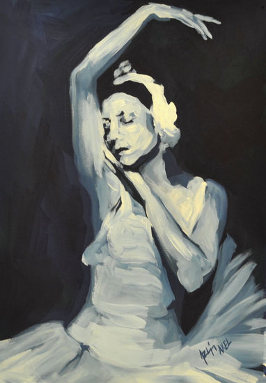 ballet Oil Card Figure Painting