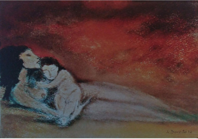 Maternidad: Refugio y ternura Pastel Papel Figura