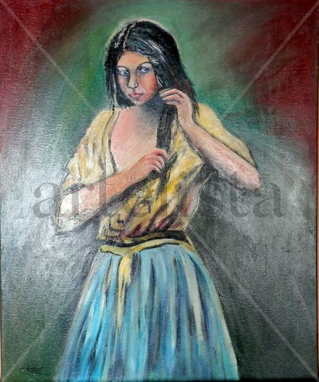 GITANILLA DE TRIANA Oil Canvas Figure Painting