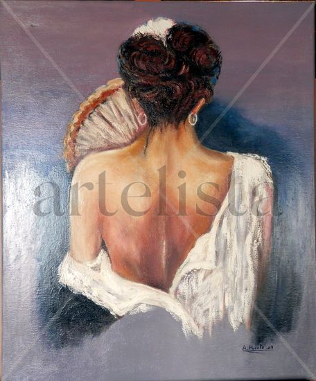 LA CHICA DEL ABANICO Oil Canvas Nude Paintings