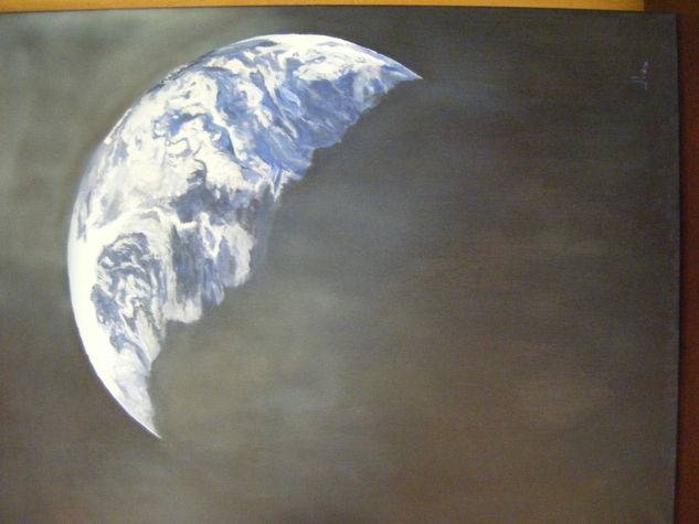 La luna Watercolour Canvas Marine Painting