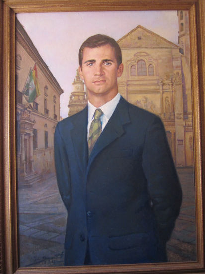 Retrato Príncipe Felipe Oil Canvas Portrait