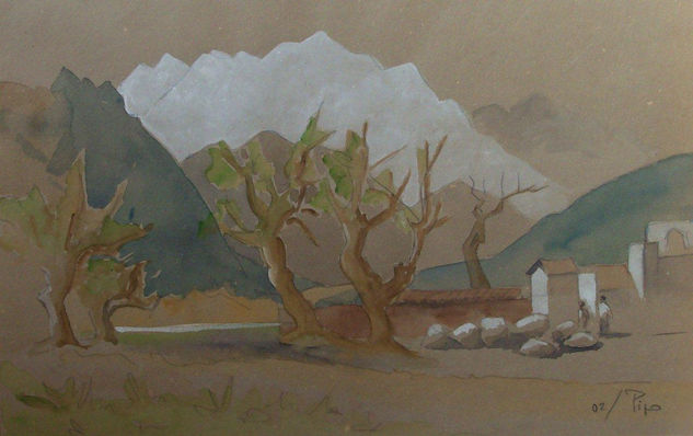 En los alpes Watercolour Paper Landscaping