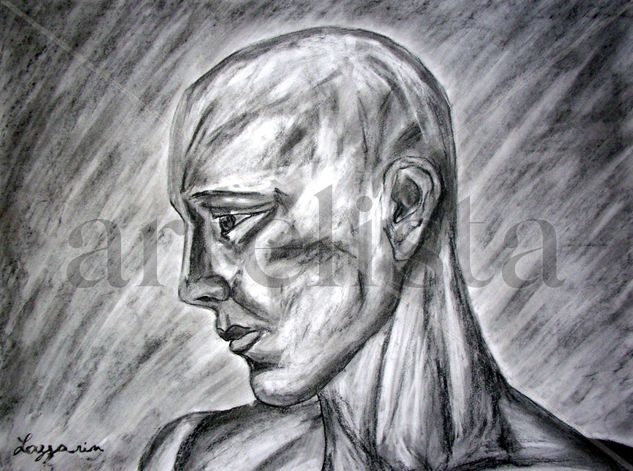 Inanimados I. Hombre plástico. Charcoal